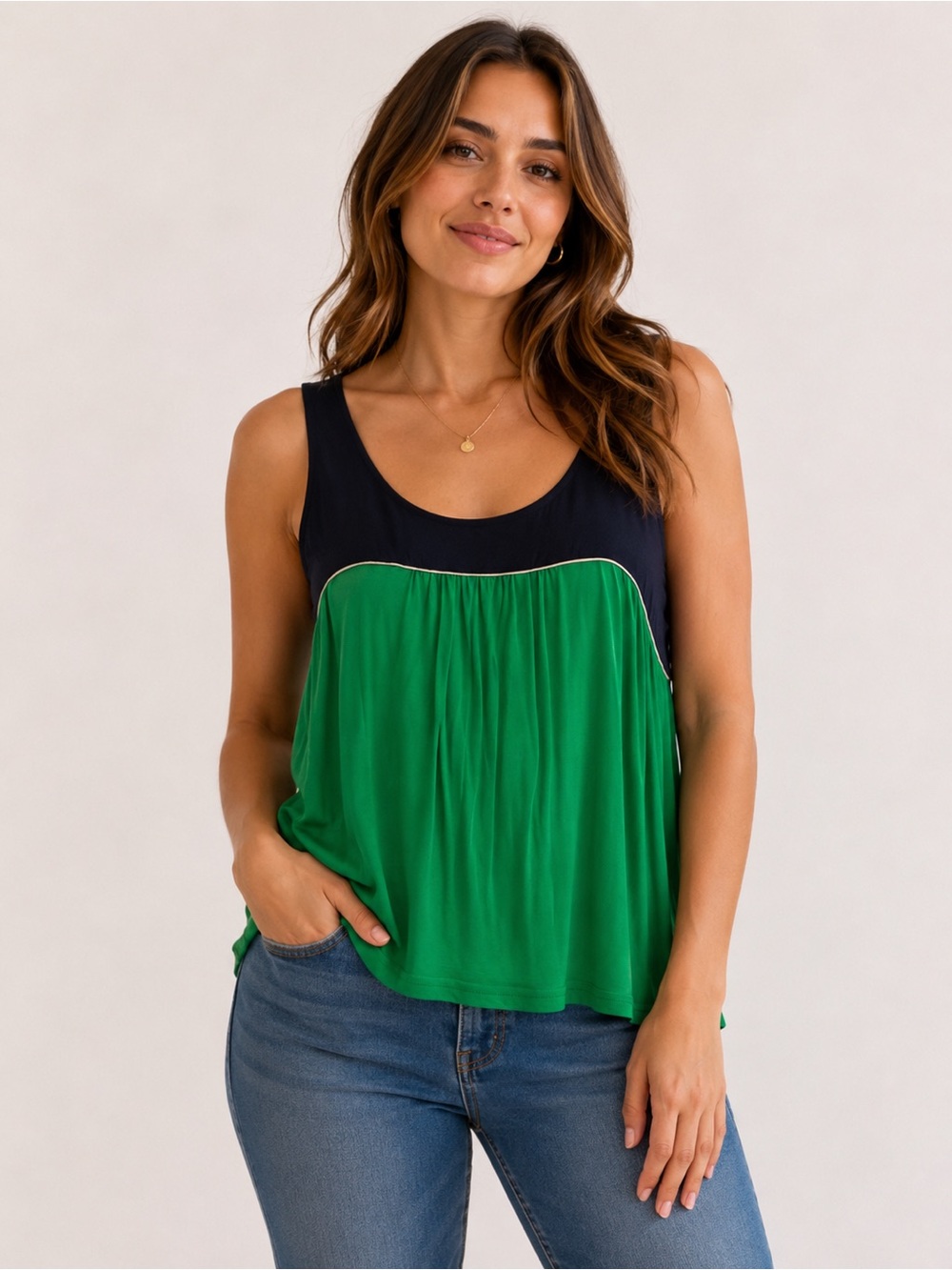 Tinley Road Colorblock Sleeveless Blouse – Women’s Small